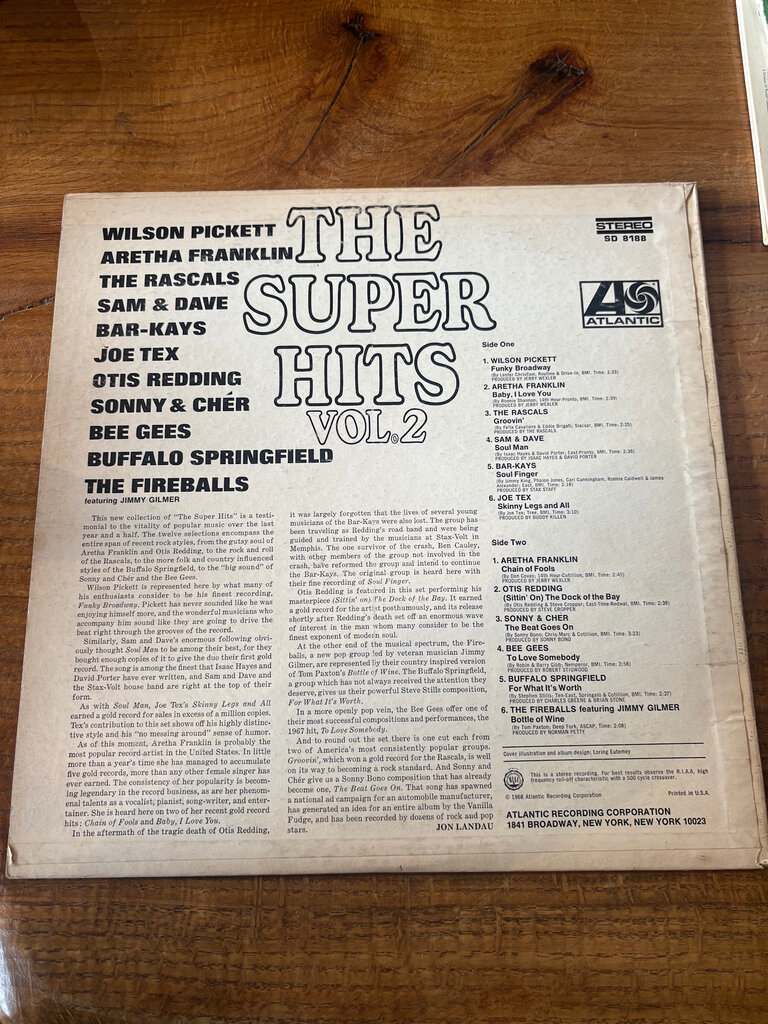 UNSOUND SURF ARETHA FRANKLIN RECORD: THE SUPER HITS VOL. 2