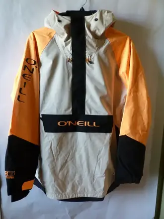 ONIELL USED ONEILL ANORAK SNOW JACKET ORANGE AND TAN MENS