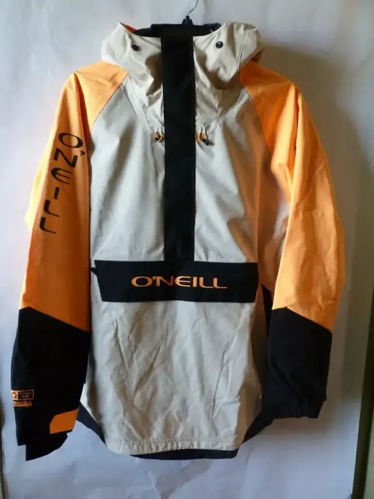 ONIELL USED ONEILL ANORAK SNOW JACKET ORANGE AND TAN MENS