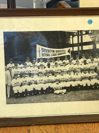 UNSOUND SURF 1952 DODGERS FRAMED PHOTOGRAPH