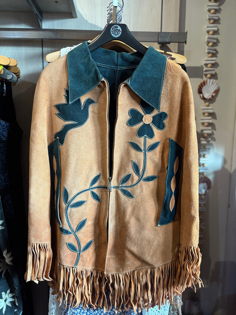 VINTAGE SUEDE PONCHO