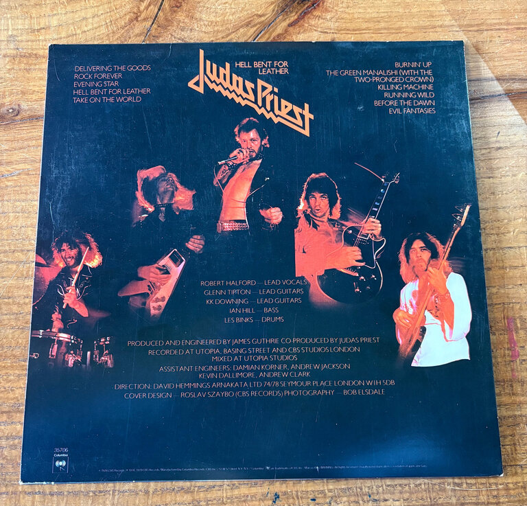 JUDAS PRIEST HELL BENT FOR LEATHER VINYL