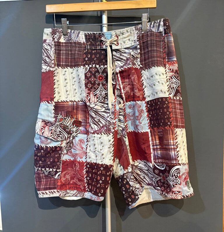 BILLABONG VINTAGE MENS PATCHED BILLABONG BOARD SHORT