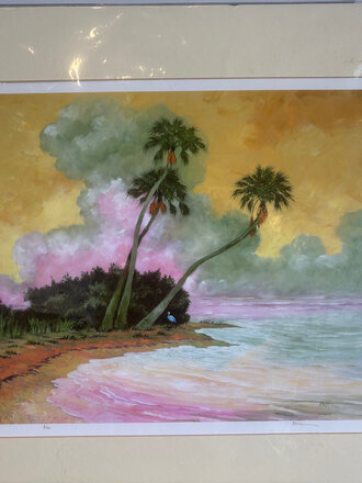 SUNSET BEACH OIL PAINTING