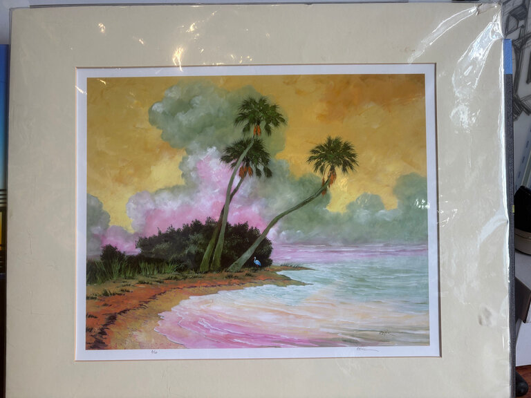 SUNSET BEACH OIL PAINTING