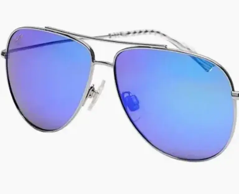 MAUI JIM MAUI JIM BLUE HAWAII HAUOLI SHINY SILVER W/BLUE