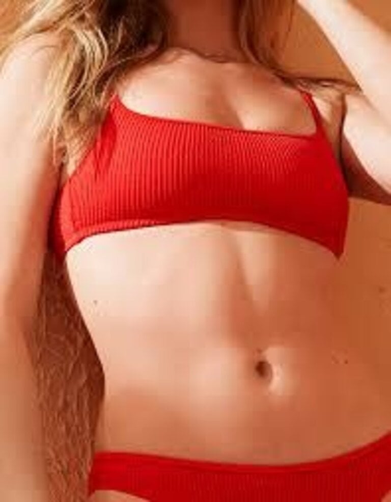 LSPACE KOURT RIBBED BIKINI TOP