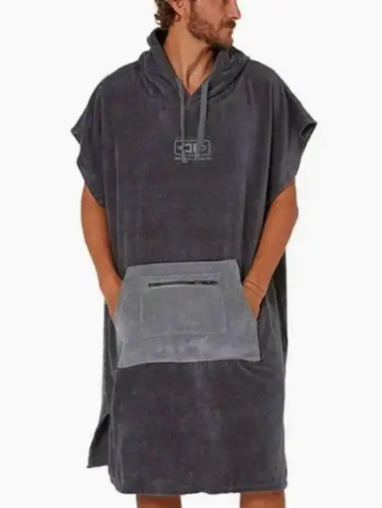 OCEAN-EARTH O&E MENS DAY BREAK PONCHO CHARCOAL