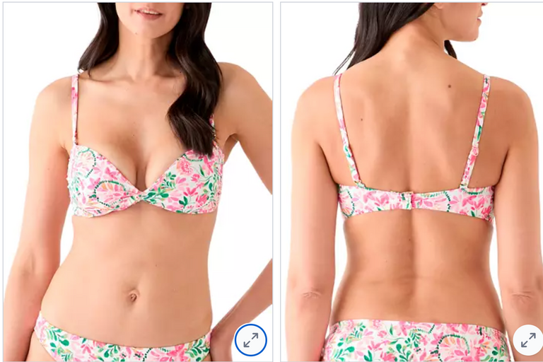 CECE SCALLOPED BIKINI TOP