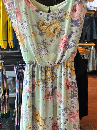 LUSH FLORAL MINI DRESS