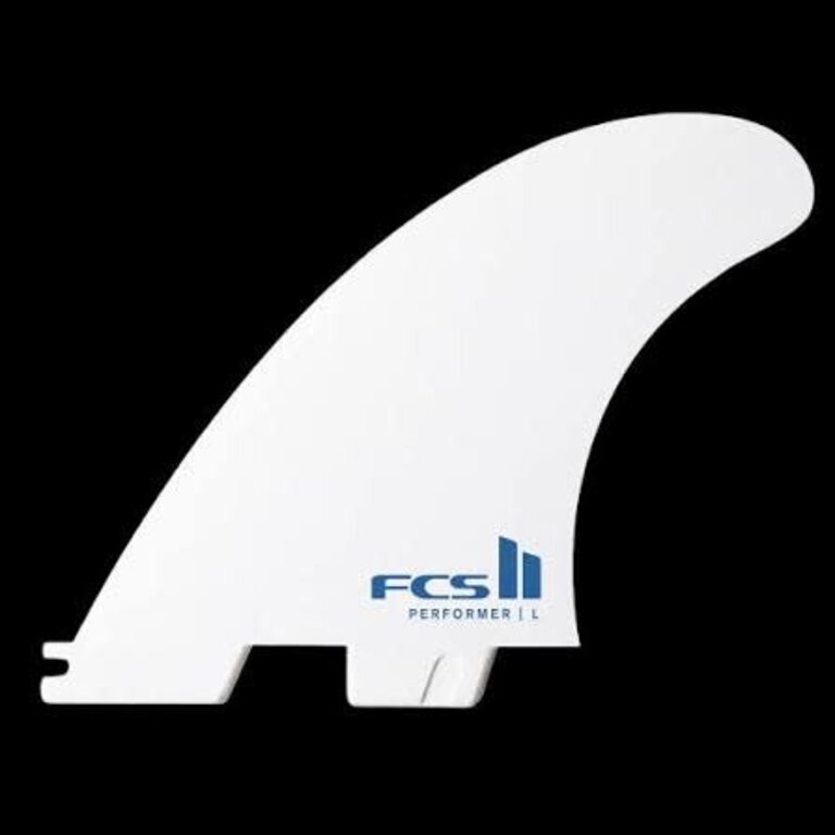 FCS FCS II PERFORMER PC LARGE WHITE TRI RETAIL FINS