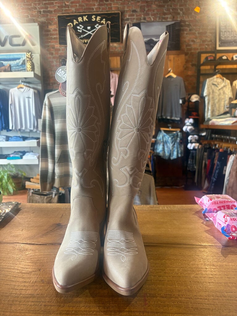 MIA BROWN LEATHER COWBOY BOOTS