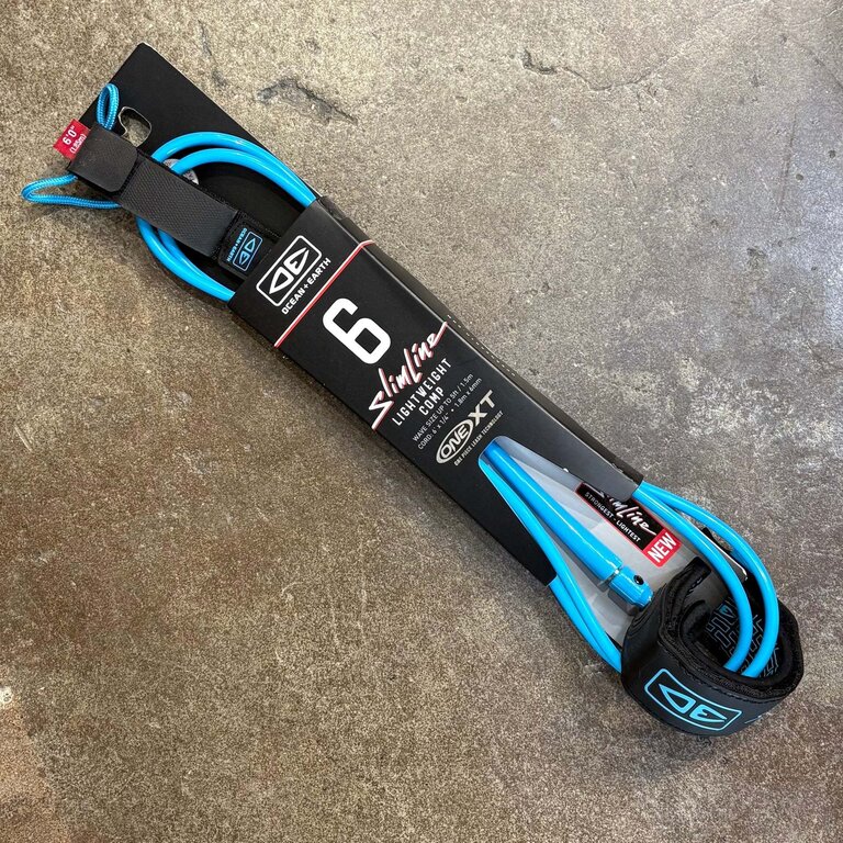 OCEAN-EARTH O&E ONE XT PREMIUM LEASH LIGHTWEIGHT SLIMLINE COMP 6FT AST