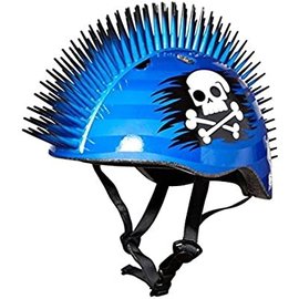 blue mohawk bike helmet