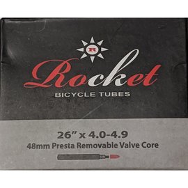Rocket TUBE 26" x 4.0/4.9 PRESTA VALVE 48mm Removable Core