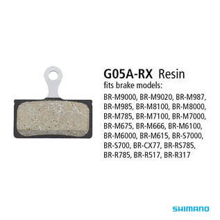 Shimano BRAKE PADS BR-M9000 RESIN PAD & SPRING GO5A-RX