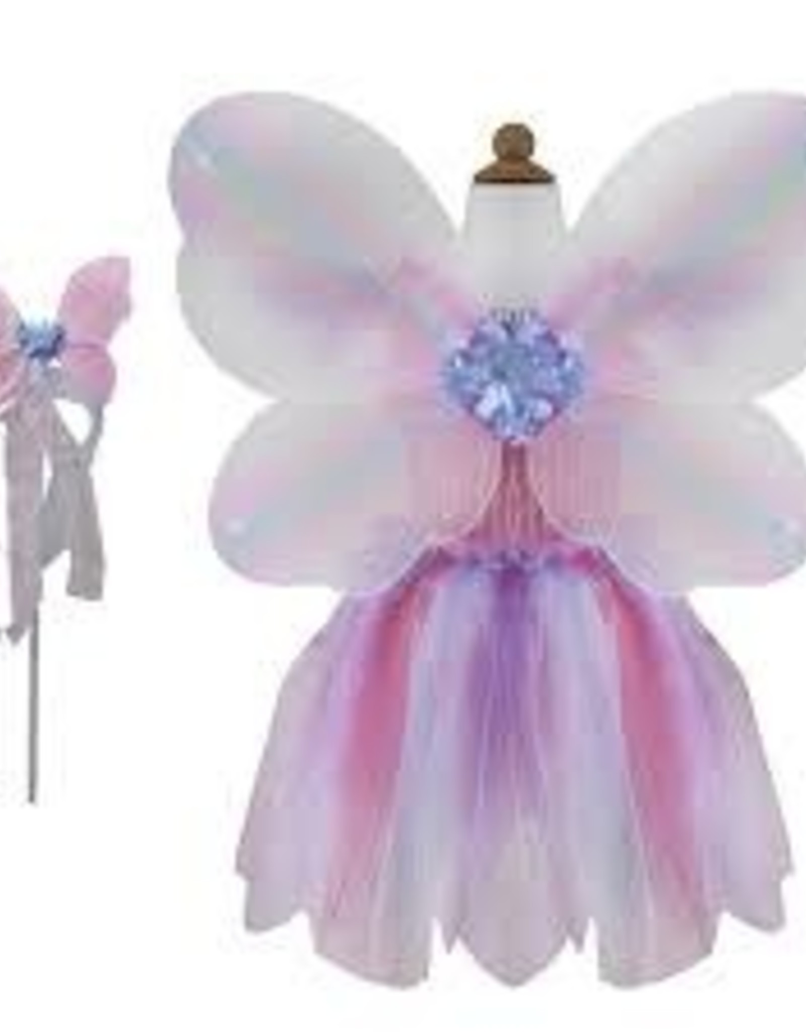 Great Pretenders Butterfly Dress & Wings With Wand, Pink/Multi, Size 5-6