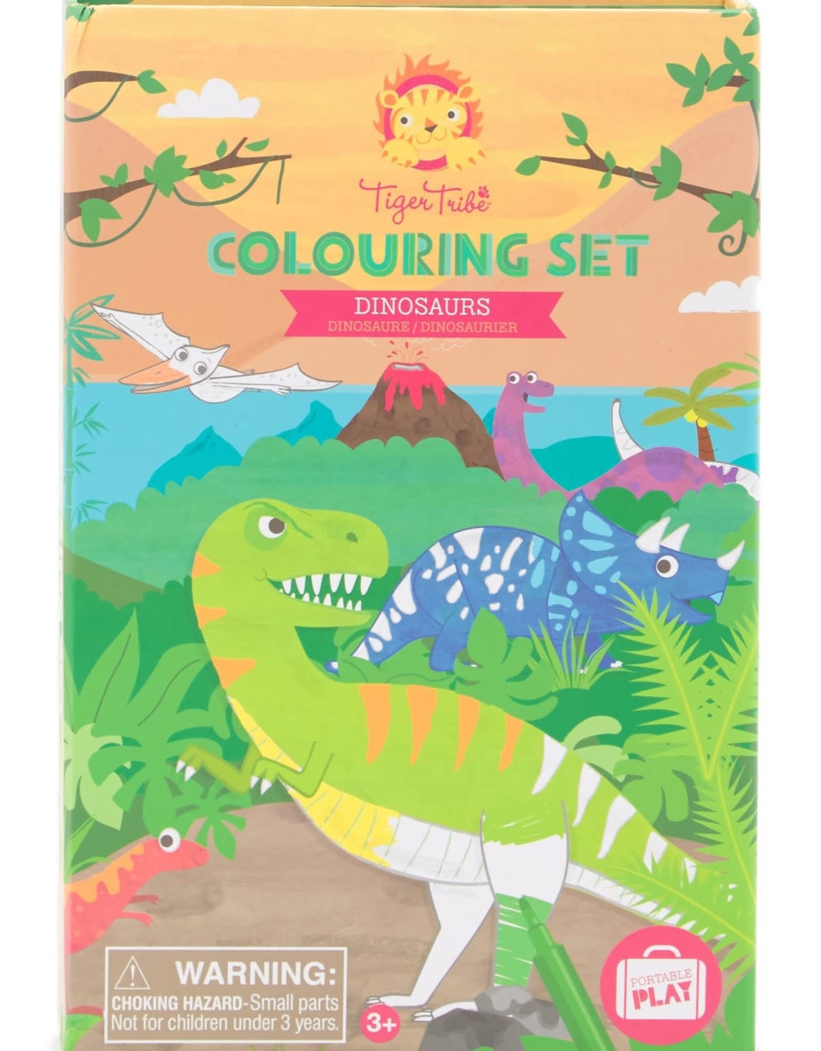 Tiger Tribe Dinosaur Colouring Set