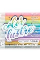 OOLY COLOR LUSTRE METALLIC BRUSH MARKERS - SET OF 10