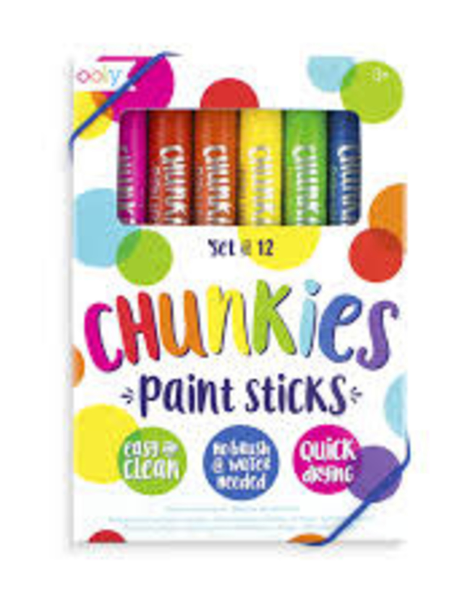 OOLY CHUNKIES PAINT STICKS - ORIGINAL PACK (SET OF 12)