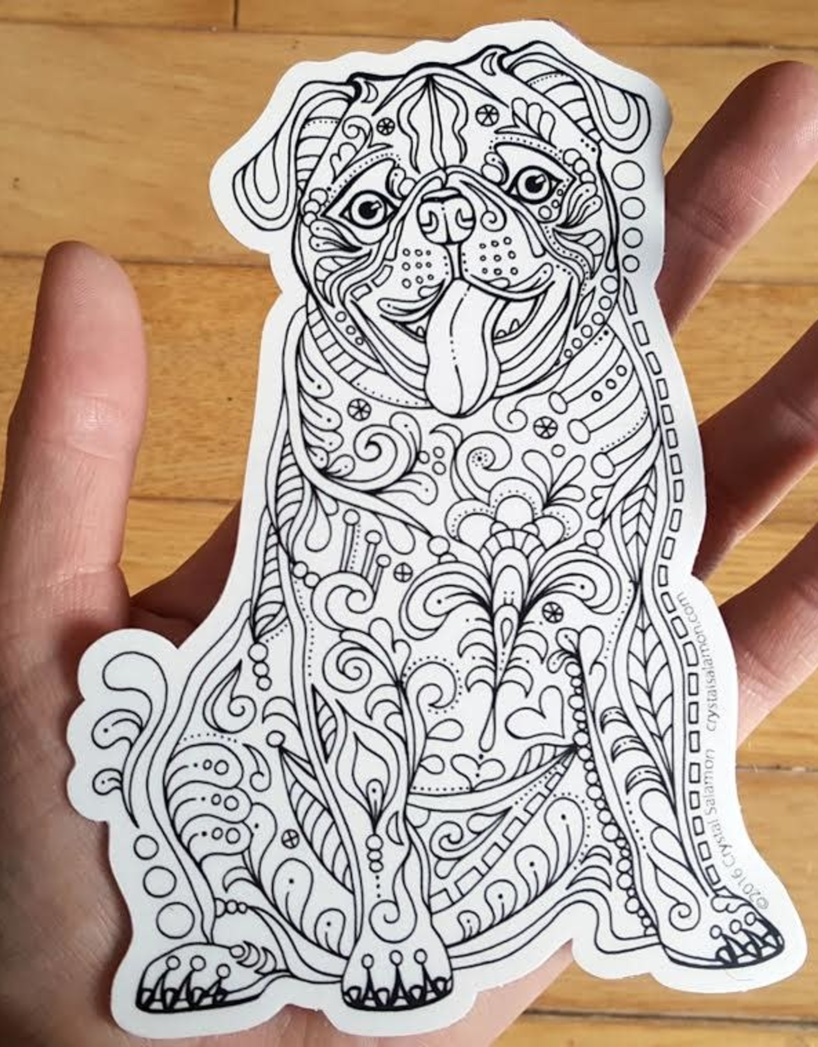 Crystal Salamon Colouring Sticker-Dog