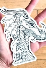 Crystal Salamon Colouring Sticker-Dragon Side Facing