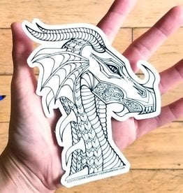 Crystal Salamon Colouring Sticker-Dragon