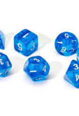 Chessex Dice - 7pc Translucent Blue & White Polyhedral