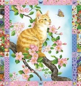 Cobble Hill Blossoms and Kittens Quilt 1000pc CH80272