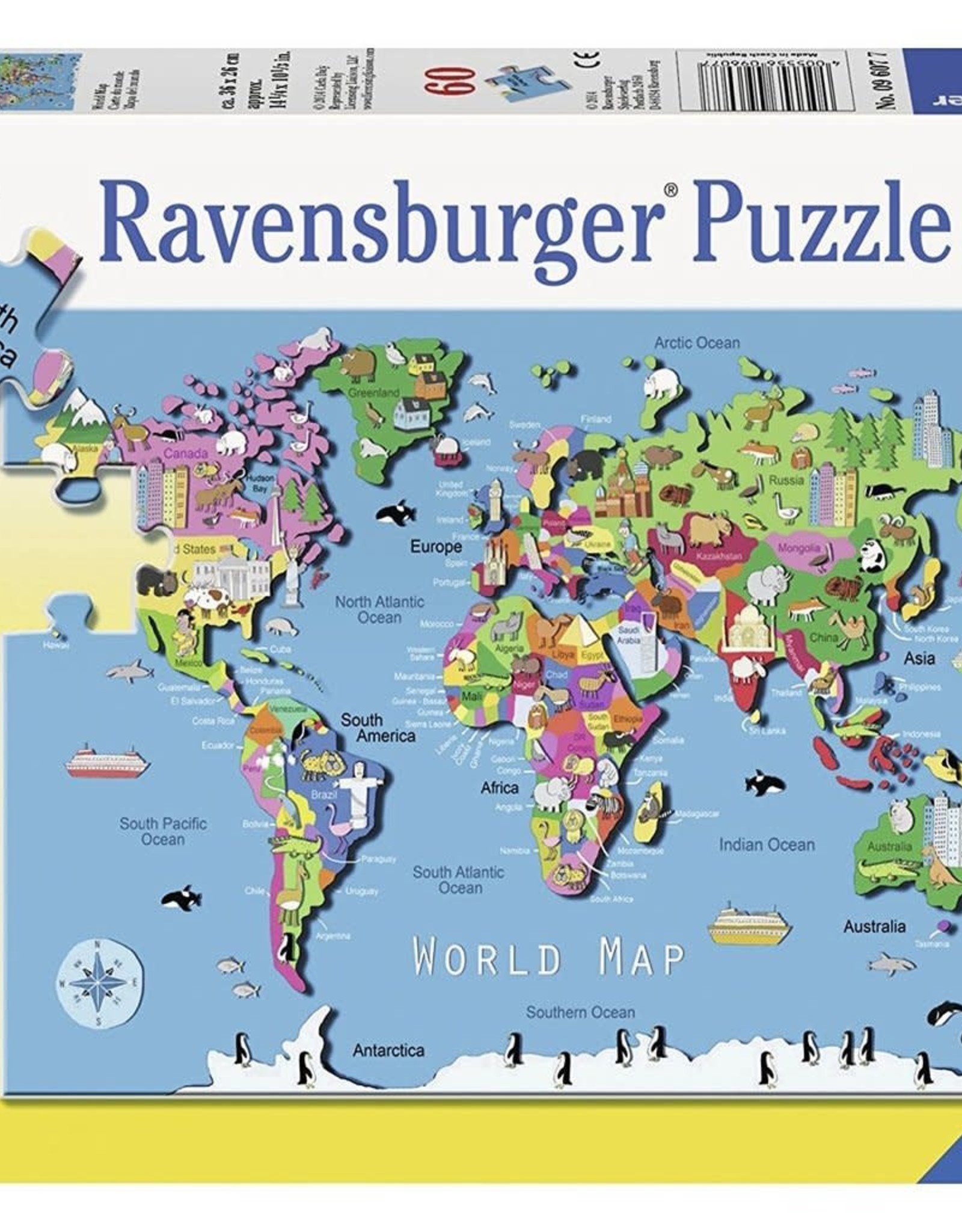 Ravensburger World Map 60pc RAV09607