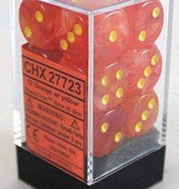 Chessex Dice - Ghostly Glow 12D6 Orange / Yellow (Glow in the dark)