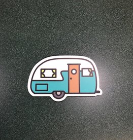 Stickers NW RETRO CAMPER  LARGE PRINTED STICKER