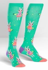 Sock It To Me Knee High: Hula Hoopin' Bunnies