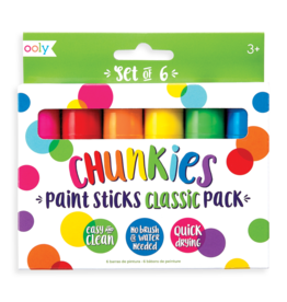 OOLY CHUNKIES PAINT STICKS CLASSIC 6 PACK (SET OF 6)