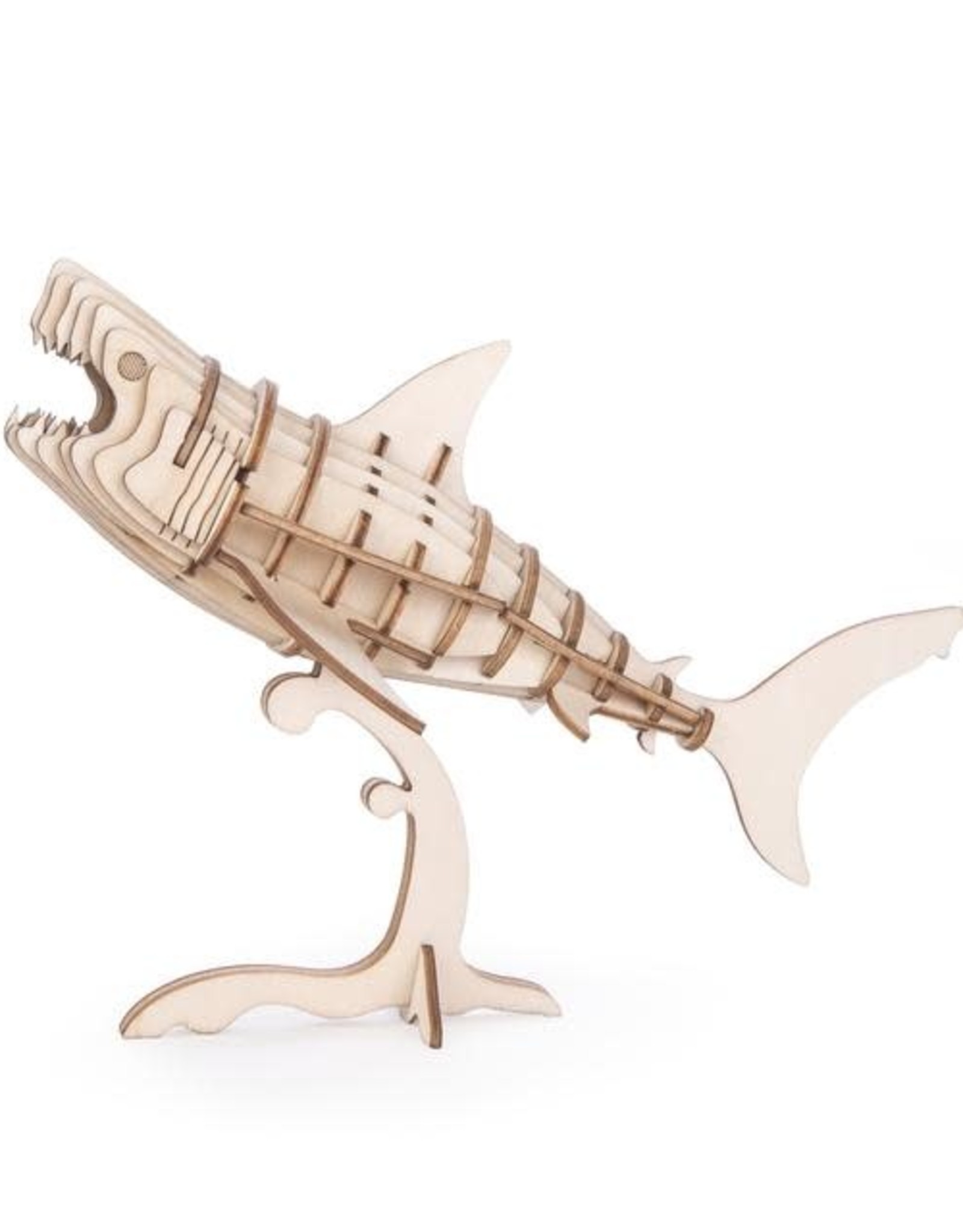 Kikkerland Shark 3D Wooden Puzzle