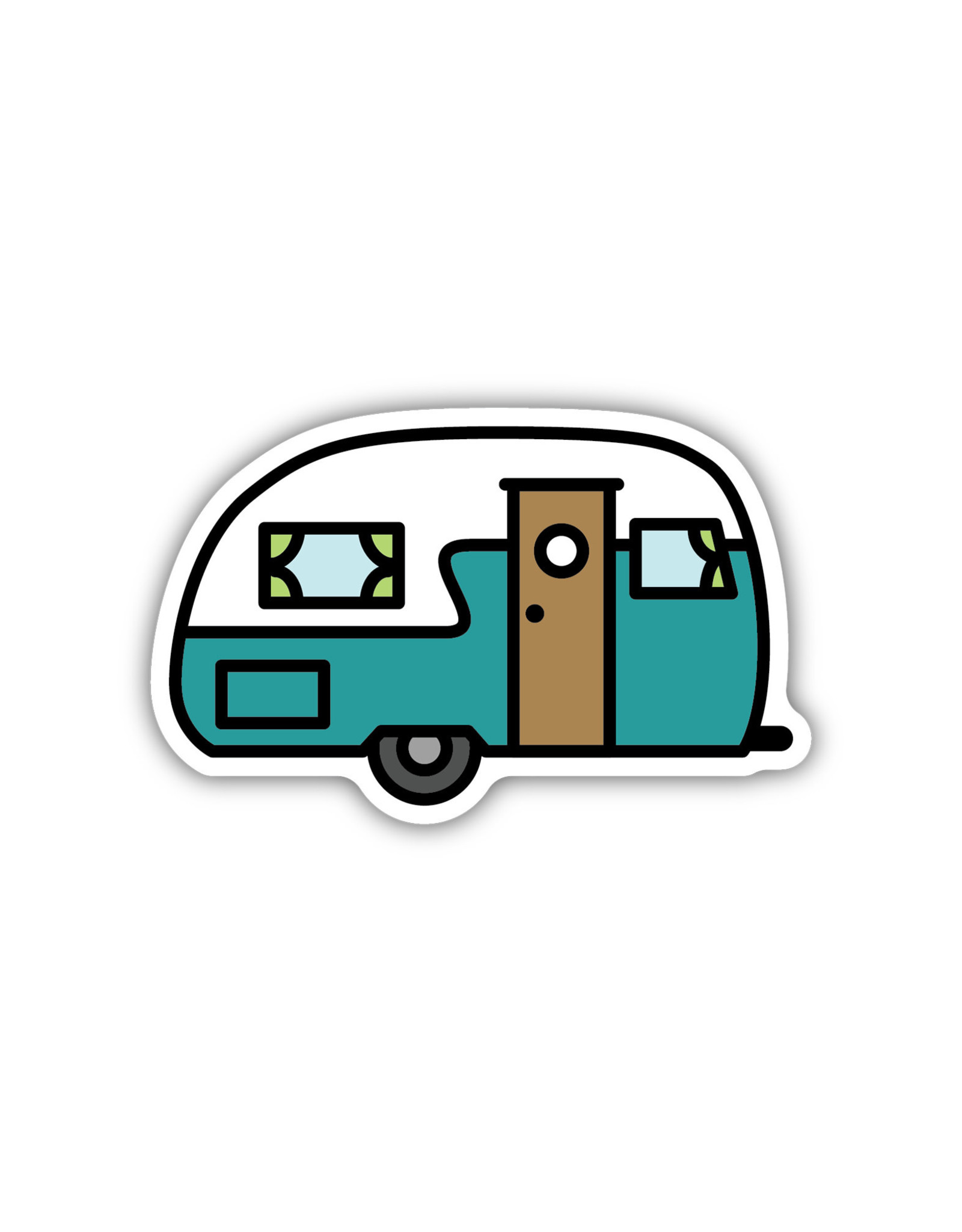 Stickers NW RETRO CAMPER  LARGE PRINTED STICKER