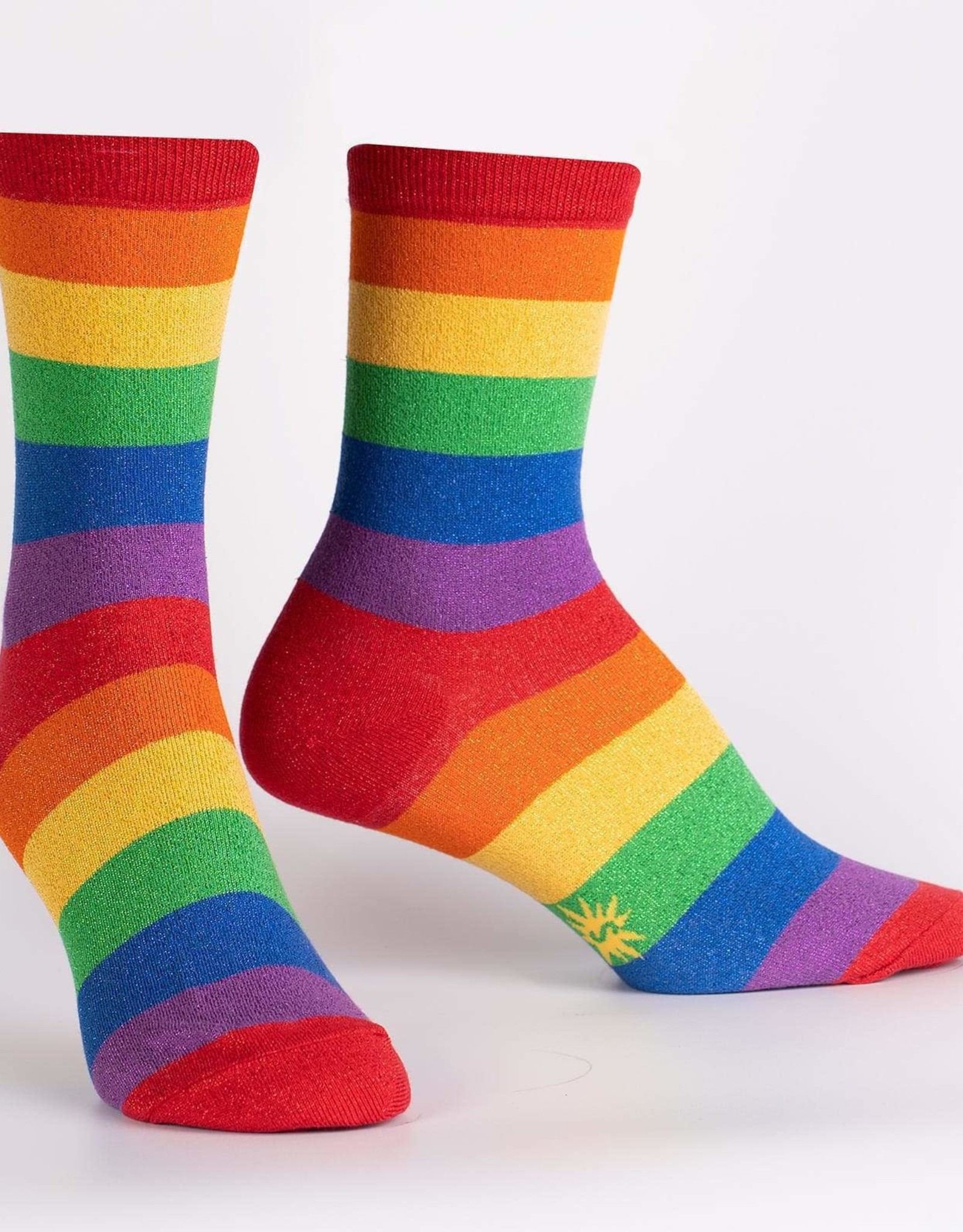 Sock It To Me Women's Crew- Radiant Rainbow