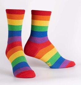 Sock It To Me Women's Crew- Radiant Rainbow
