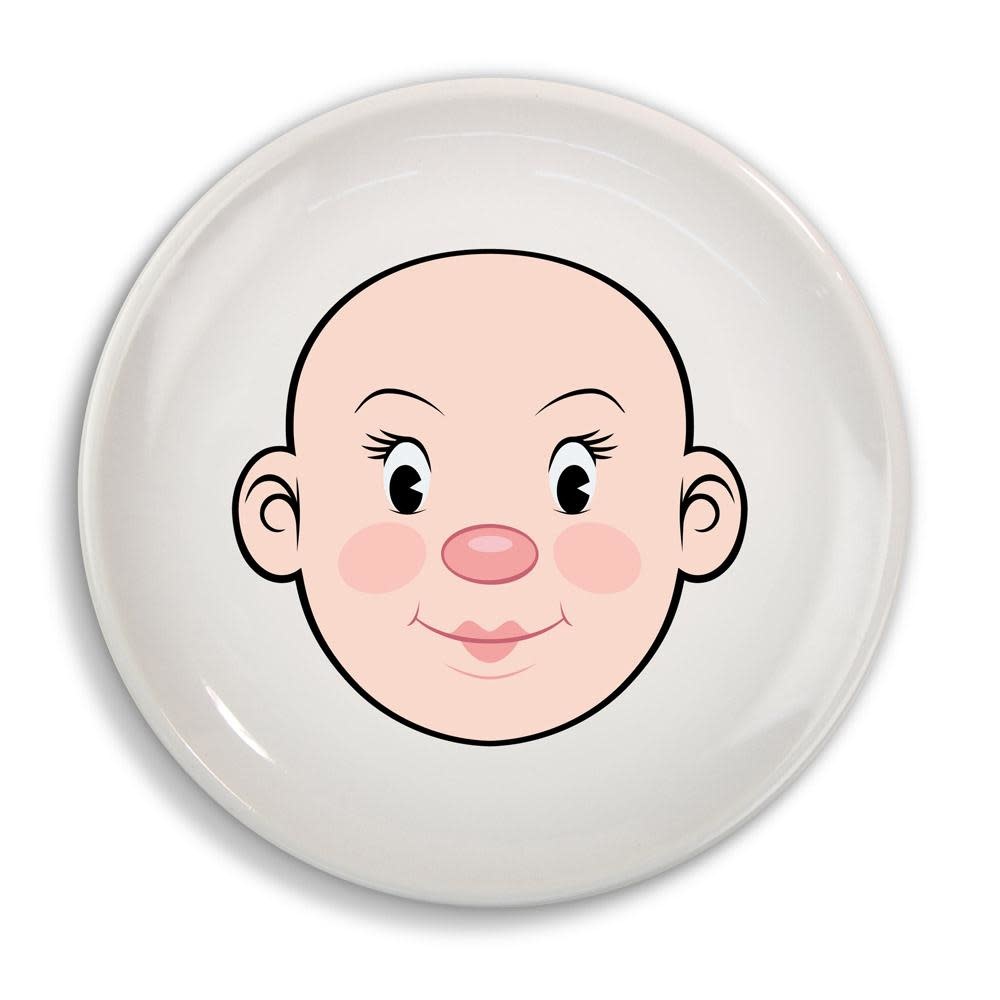 Fred Friends FRED MS FOOD FACE DINNER PLATE GRL WHT