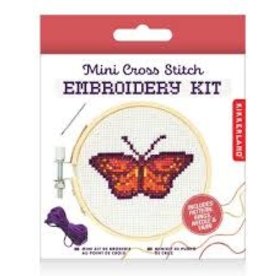 Kikkerland CROSS STITCH EMBROIDERYKIT-BUTTERFLY