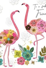 Incognito SUBLIME - TO A FABULOUS FRIEND - FLAMINGOS (6'' X 6'') MESSAGE: HAPPY BIRTHDAY TODAY IS ALL ABOUT YOU!
