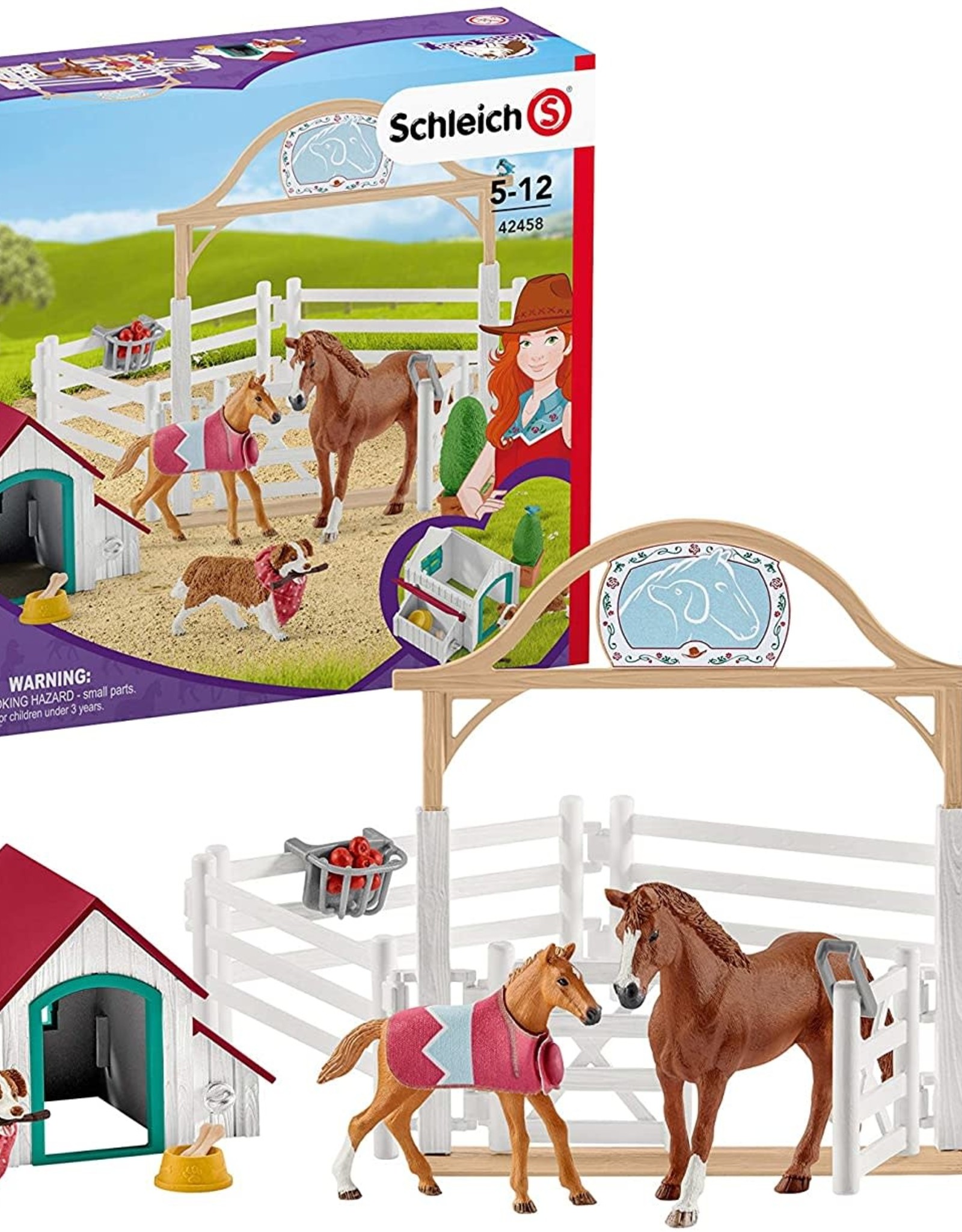 Schleich Schleich - Horse Club Hannah's Guest Horses w/Ruby the Dog 42458