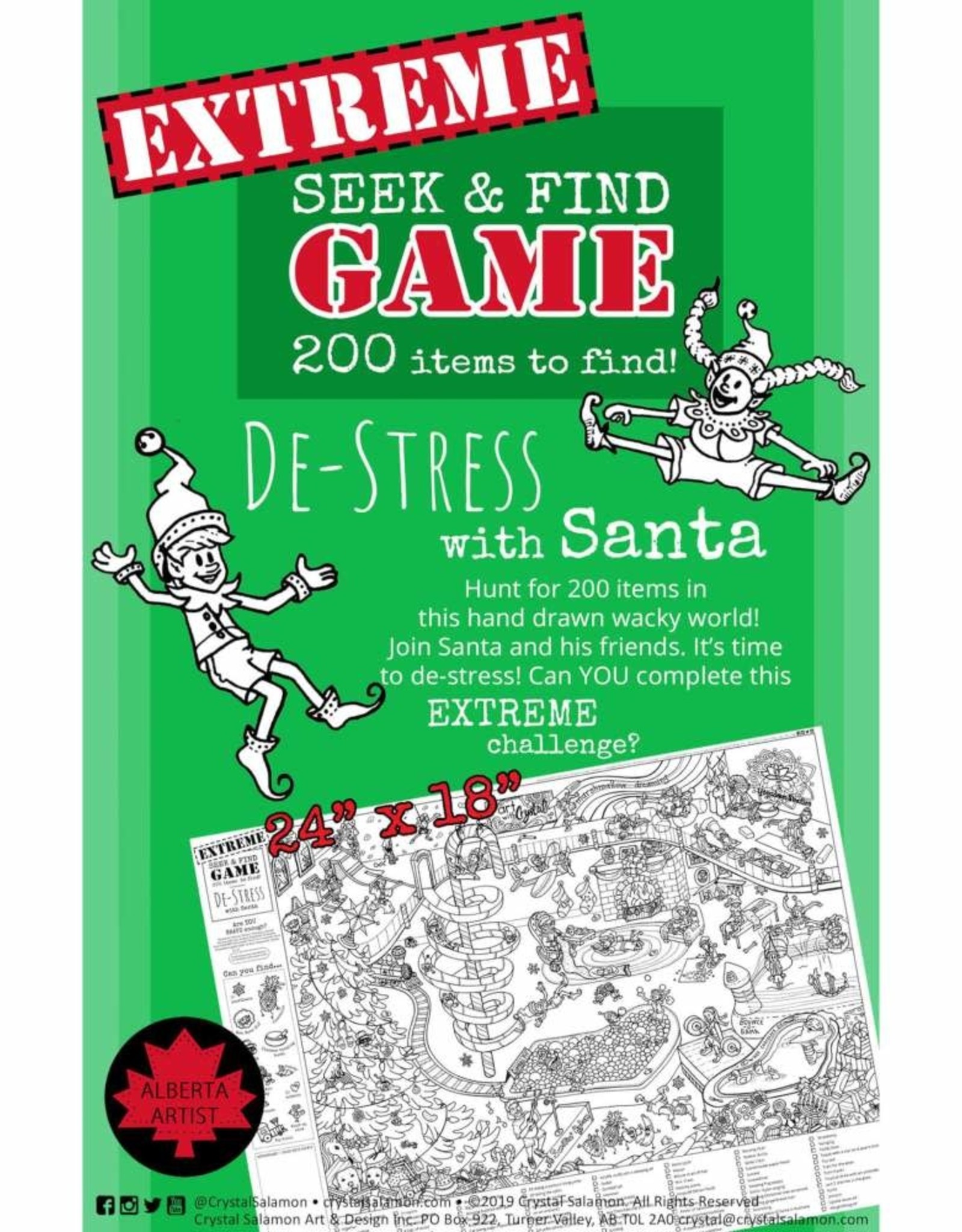 Crystal Salamon De-Stress with Santa Seek & Find Game