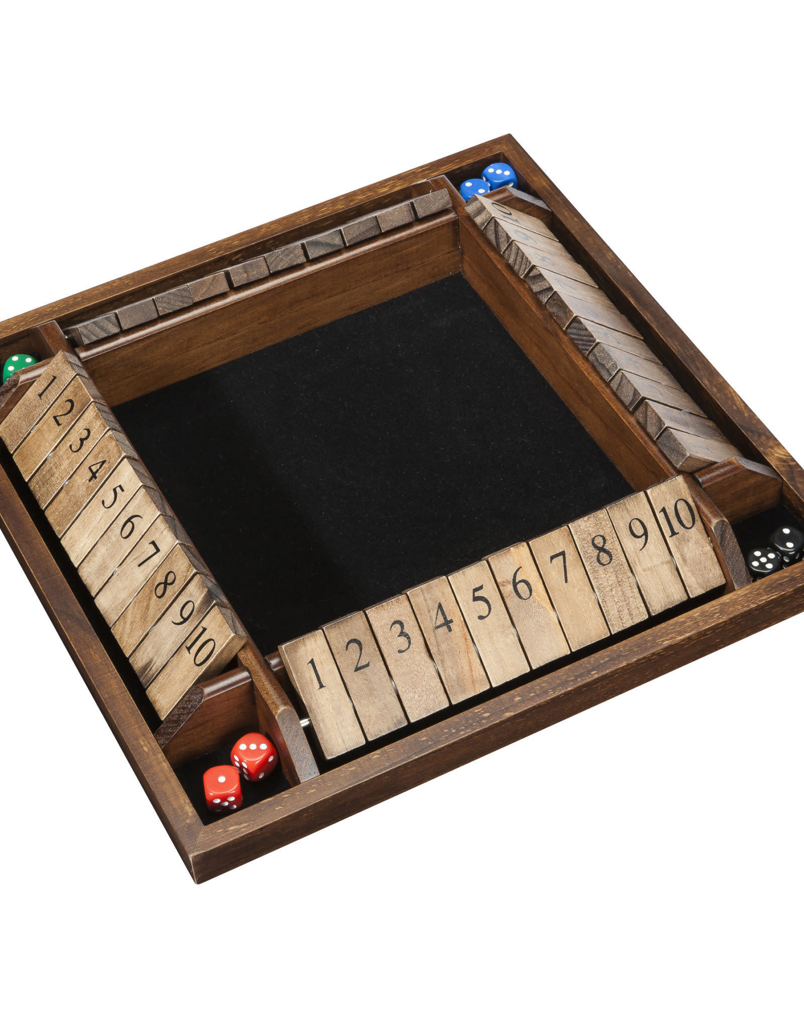 Wood Expressions SHUT THE BOX, 4-PLAYER, WOOD