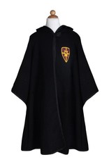 Great Pretenders Wizard Cloak & Glasses, Black, Size 7-8