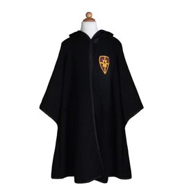 Great Pretenders Wizard Cloak & Glasses, Black, Size 7-8