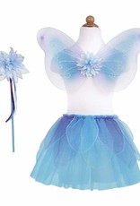 Great Pretenders Fancy Flutter Skirt, Wings & Wand, Blue, Size 4-6