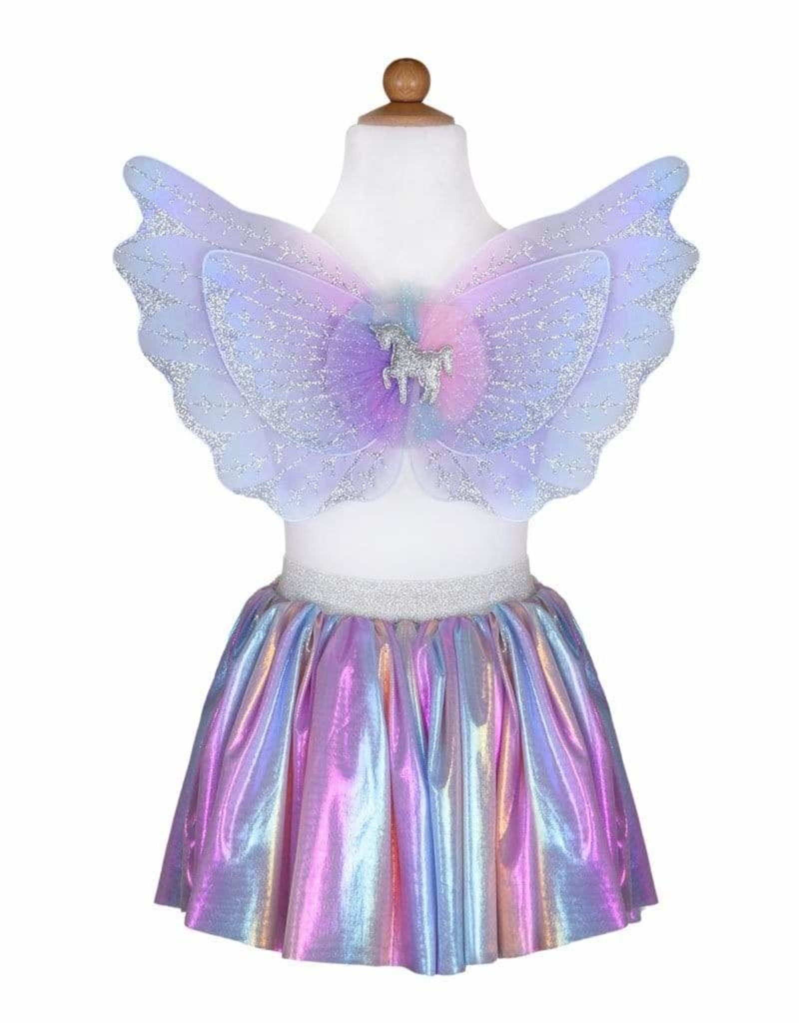 Great Pretenders Magical Unicorn Skirt & Wings, Pastel, Size 4-6