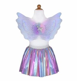 Great Pretenders Magical Unicorn Skirt & Wings, Pastel, Size 4-6