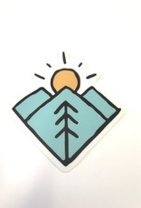 Stickers NW MINIMAL SUN, MOUNTAINS, TREE STICKER